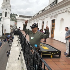 My dad being silly in Ecuador.