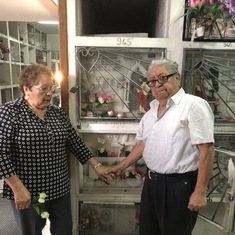 My dad and his sister visiting their mom in Ecuador