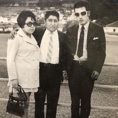 Looking Sharp! My dad with his sister Anita and brother-in-law Walter