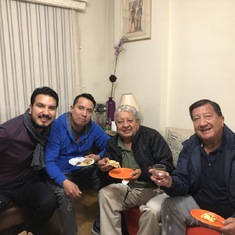 Dad with his cousins Jose Dario, Luis Esteban, and Julio in Ecuador