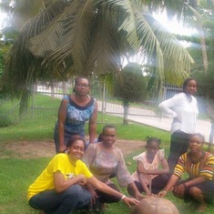 At Lekki Conservation Centre: Aunt Alero with loved ones