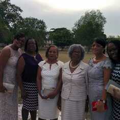 Mama with her daughters at Troy and Rachelle's wedding.