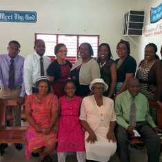 Mama and her family at church.