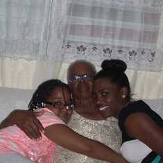 Mama with grand and great-grand daughters, Danielle and Torrian.