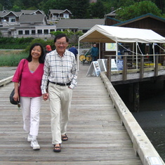 Jan and Alex in Deer Harbor, Orcas Island, Washington