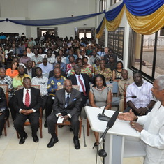 Prof. Kwapong at the Book Launch of Chancellor Kofi Annan, January 4, 2013