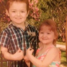 Alex and his best friend and sister Amanda Jean Greenwood 