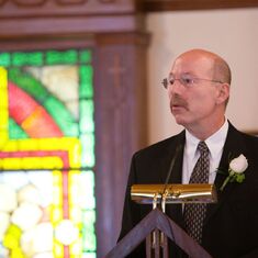 Uncle Al reading at our wedding