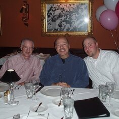 Uncle Al, Larry, and Jason at Jason's 23rd Birthday Dinner