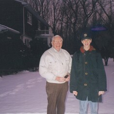 Alex with his Granduncle Arthur Clarke on Long Island (Jan 1994)