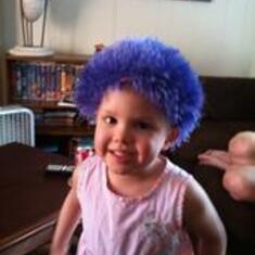 Lexie loved her purple hair