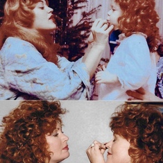 Top:  Audry (Mother) & Alexis; Bottom: Alexis & Audry (years later)