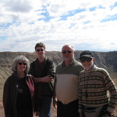At Meteor Crater with Malvina, Tom and Eddie