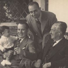 Four generations - Chris, Alfred, Celine's father Ottavio and Celine's grandfather