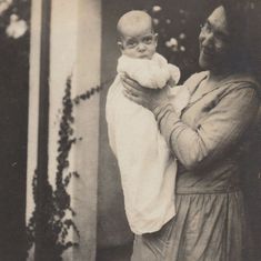 1919, with his grandmother, Ida