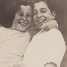 With sister Madge, around 1930