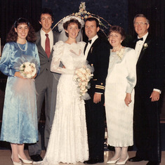 Marriage of daughter, Kathy to Walter Hunt 1990