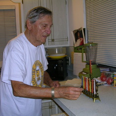 Dad at Chanukah 2008