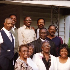 The McCray family sibling on front steps in Titusville 1998