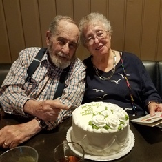 Happy 60th Anniversary to Al and Gerry Hyams at Fusion restaurant in Frankfort, Michigan.
