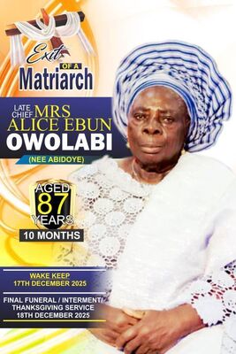 Late Chief (Mrs) Alice Ebun Owolabi