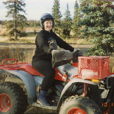 Alice on 4-wheeler, Alaska - 94