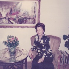 Alice at her mother's 75th birthday celebration at sister Cathy Platt's Toronto, Ontario in April 1976 (age 54).