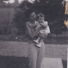 Mom and Gail 1958 Richmond Hill, Ontario