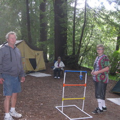 Terry, Jennifer and Mike at our campsite.