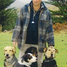 Alistair with his dogs