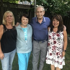 2019 - from right... Fiona, Dad, Marion (dad's sister) and Elaine (Marion's daughter)