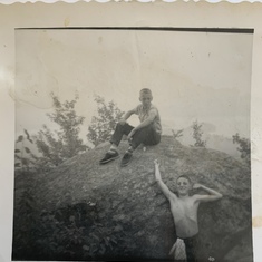 David and Allan taken in the Adorondack Mountains 1957