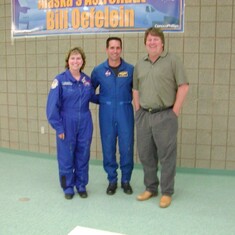 Al and Jamie with astronaut Bill Oefelein
