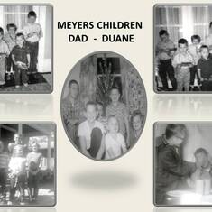 Meyers Children with Dad Duane 1967.  Top 2 pictures are from 1961