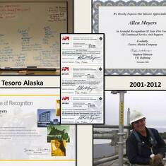 Refinery Inspection Supervisor Tesoro Alaska Company, Kenai Alaska 2001-2012;
Safety #1 Priority - Held API 510, 570, 653 Certifications