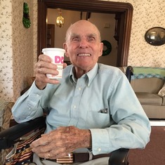 Dad looked forward to his coffee every Tuesday night!