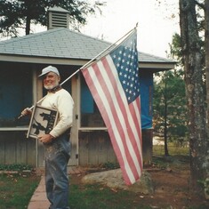 Every morning, Dad hung out his flag. Every evening, he put it safely away. Always the Patriot!