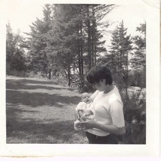 Alma & Child September 1966 ..... The kid is me, and she is probably wondering what exactly the harm would be in leaving this little crying PITA in the woods to be raised by wolves... - Chris
