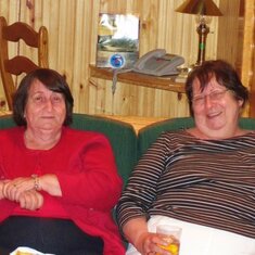 Shirl & Alma telling their great stories after a day of fishing at the Gultch. "Two old Crows" as Alma always said...Xx.