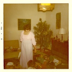 Alma Christmas 1971 - Kingston, Jamaica. Dan and I have made a complete mess of the place, of course. Check out the fake Christmas tree!