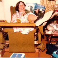 Classic Christmas Foolishness - During the 80's, some of the relatives would send the same old shoes to various others for a Xmas gag.... Mom got them this year, along with a book about outhouses! I'm guessing mid 80's here.