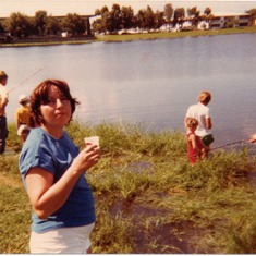 Mom sometime around 1979 or 1980, at a kid's fishing event in St. Petersburg, FL