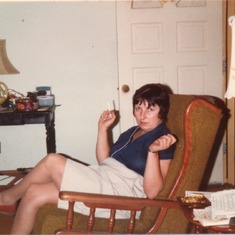 HomeFromWork - this is sometime around 1981 or '82, when she was working at Montgomery Ward in Clearwater Mall.