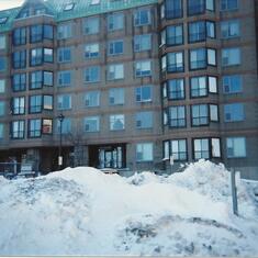 The Building where we lived in Halifax. Our unit was in front, 2nd floor, far left corner.