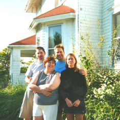 Mom and us kids, at Uncle Lester & Aunt K's house in St. George, N.B. in June of 2000. it was a short distance from the cottage at Lake Utopia where we usually stayed, we loved to come to town to visit them!