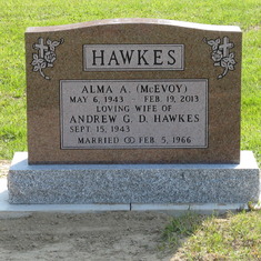 Alma was buried In St. Bridgit's Cemetery in Renous on May 23, 2013.