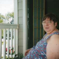 Mom on patio, Roswell GA - my guess is this is sometime around 2003 or 2004