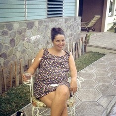 Alma in Jamaica Pregnent with Angela in 1973.