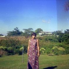 In the backyard at Temple Meads, Kingston Jamaica. 1971 or 1972.