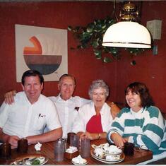 At a restaurant somewhere in Florida with Andy, Gerry MacKenzie & Kaye Baldwin.